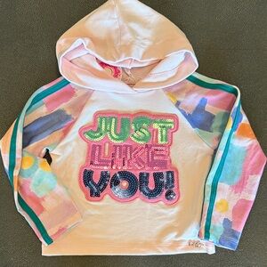 Mon Sucre Vibrant Multicolor Kids Hoodie with Graphic Design size 2